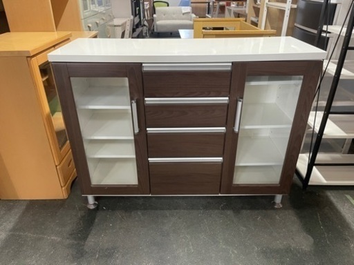 激安‼️キッチンローボード　食器棚キッチン収納　幅120cm26890