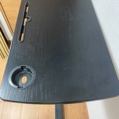 昇降式サイドテーブル　黒の画像