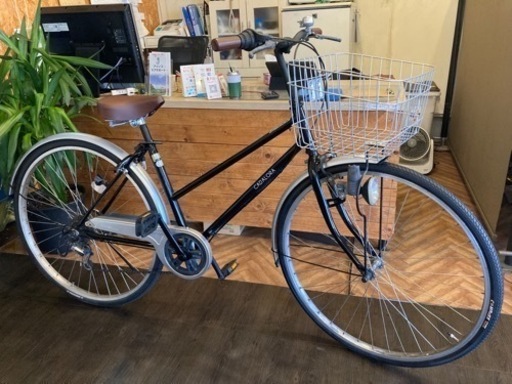 【前輪タイヤ・前輪チューブ新品！】6段変速　27インチ自転車　ブラック