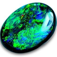 注目！◆天然ブラックオパール 遊色最高 最高級 0.43ct オーストラリア産 ルース 宝石 ジュエリー jewelryの画像