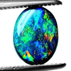 注目！◆天然ブラックオパール 遊色最高 最高級 0.43ct オーストラリア産 ルース 宝石 ジュエリー jewelryの画像