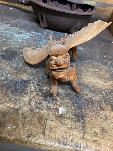 木彫りの龍