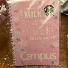 スターバックス　キャンパスノート　ピンク