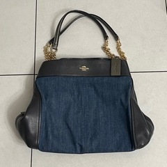 バッグ、coach、デニム
