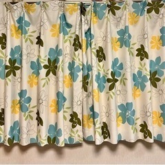 花柄カーテン【ニトリ】幅100×丈110 ×2枚の画像