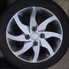 スズキ純正アルミホイル　165/55R14 スズキ純正 165/55R14 14インチホイールタイヤ付 342