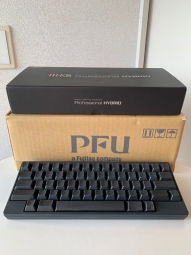 PFU キーボード HHKB Professional HYBRID Type-S 無刻印／墨（英語配列）