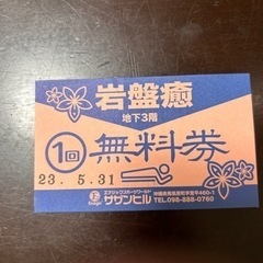 サザンヒル岩盤癒　1回無料券