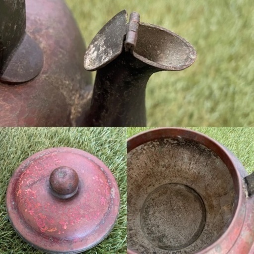 山川堂 銅やかん 鎚起銅器 銅瓶 水注(水差) 昭和レトロ 古道具