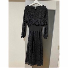 新品 長袖ロングワンピース レースワンピースの画像