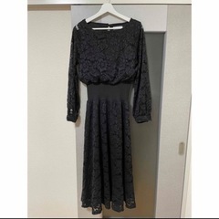 新品 長袖ロングワンピース レースワンピースの画像