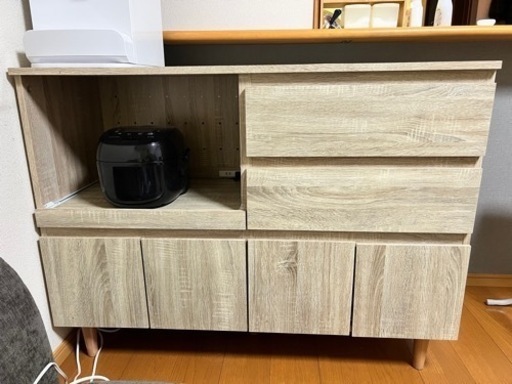 食器棚　レンジ台　LOYWA 木目調