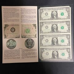 JTB旅行券 ナイストリップ　 米国造幣局 未裁断1ドル札セットのおまけつき!!の画像