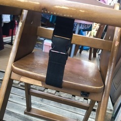 木製キッズハイチェア　お食事テーブル付き　大和屋　クワイエット木製ワンタッチハイチェアの画像