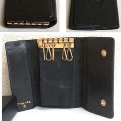 本物 CHANEL シャネル 6連 キーケース ブラック キャビアスキン ココマーク　黒 鍵 ブランド ☆ PayPay(ペイペイ)決済可能 ☆ 札幌市 豊平区 平岸の画像