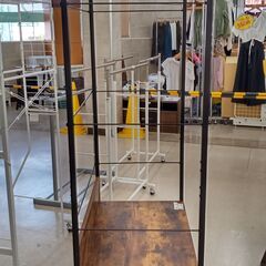 ★ジモティ割あり★ ニトリ ハンガーラック 茶 H180×D50×W79.6 クリーニング済み TJ309の画像