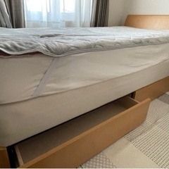 【お取引中】引出し収納つきシングルベッド台お譲りします