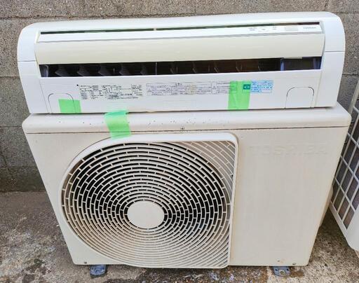 東芝6畳用冷暖房エアコン（中古　洗浄済）取付込み
