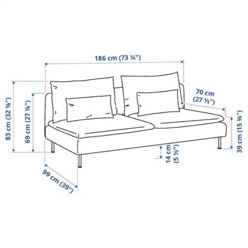 IKEA  3人掛けソファ　SODERHAMN(ソーデルハムン)