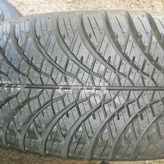 値下げしました。未使用　14インチアルミホイール、オールシーズンタイヤセット4本の画像