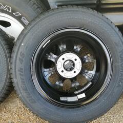 値下げしました。未使用　14インチアルミホイール、オールシーズンタイヤセット4本の画像