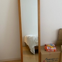 鏡　姿見　ナチュラル　ウッド