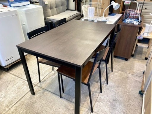 IKEA VANGSTA 伸長式 ダイニングテーブル サンドスベリ チェアセット 4〜6人 中古