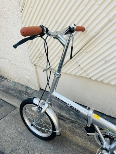【売約済み】　AERO FOLDING 16型 折りたたみコンパクト自転車 シルバー　折りたたみ　自転車　街乗り　町乗り　ちょいノリ　