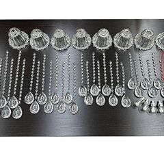 札幌市/清田区 北欧 モダン 超豪華！ LED クリスタル シャンデリア 直径約80cm 難あり