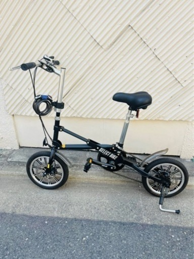 【売約済み+】　折りたたみ自転車 14インチ 小径車 ミニベロ シマノ7段変速 通勤 通学 便利 軽量 コンパクト 子供用 超軽量 前後泥除け スマート 街乗り じてんしゃ 本体 シマノ shimano 軽快車 シティサイクル 折り畳み サイクリング アウトドア ７段ギア ブラック 持ち歩き 持ち運び 輪行 折りたたみコンパクト自転車 シルバー　折りたたみ　自転車　街乗り　町乗り　ちょいノリ　サイクリング　CMS