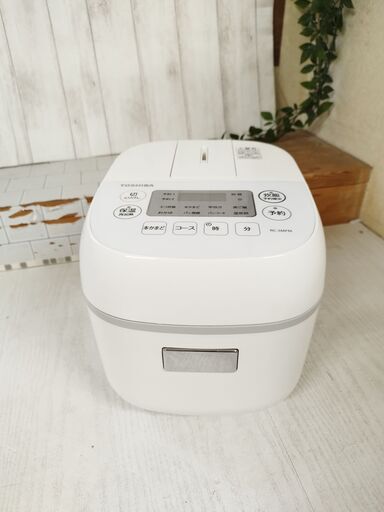 (売約済み)東芝/TOSHIBA　炊飯器　RC-5MFM　2020年製　動作品　3合　　ホワイト/白系　マイコン炊飯ジャー