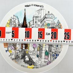 マンハッタナーズ大皿.猫絵柄の画像