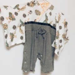 【美品】5月の節句★珍しいデザイン★靴下付き★2点セット★袴ロン...