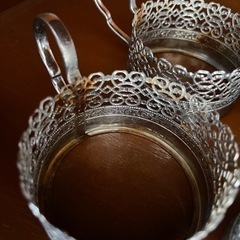 銀　シルバー　カップホルダー 4個セット キッチン 食器 の画像