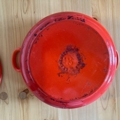 ル・クルーゼ(Le Creuset) 両手鍋　20cm 使用感ありの画像