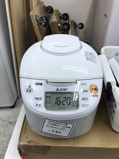 三菱/MITSUBISHI　IHジャー炊飯器　5.5合　NJ-NH106-W形　2017年製