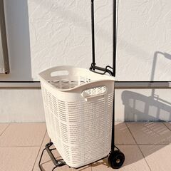 中古　折りたたみ式キャリー　カゴ付き