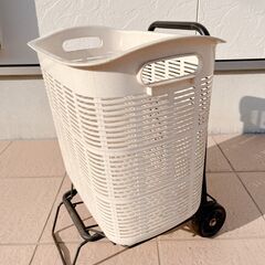 中古　折りたたみ式キャリー　カゴ付きの画像