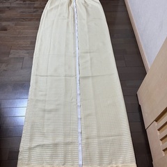 カーテン裏付き　2枚組　（黄色）