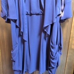 お呼ばれドレス　19号　大きめ　紺色の画像