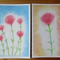 Atelierゆるりと色のこなのパステル画ワークショップ in ウェルカフェの画像