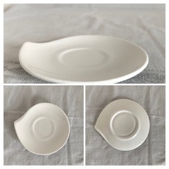 デミカップ&ソーサー 陶磁器 2点 ホワイトの画像