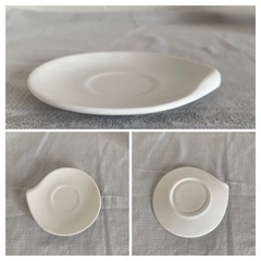 デミカップ&ソーサー 陶磁器 2点 ホワイトの画像