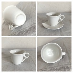 デミカップ&ソーサー 陶磁器 2点 ホワイトの画像