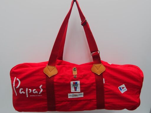 Papas Mademoiselle NON NON ゴルフ ボストンバッグ 赤色 ナイロン地 ☆ パパス マドモアゼル ノンノン