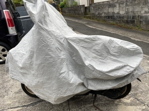原付　ホンダ　ヘルメット、前カゴ　風除け　カバー付き