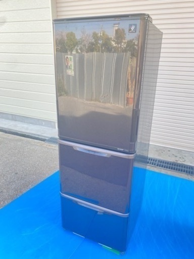 2012年製　SHARP 3ドア冷蔵庫　350L ブラウン シャープ