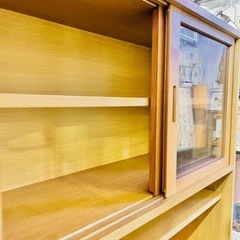 【売約済み】　木製カップボード・オーク材　無印　無印良品　MUJI 食器棚　ナチュラル　木製　検　カントリー　北欧　イデー　ウニコ　モモナチュラルの画像