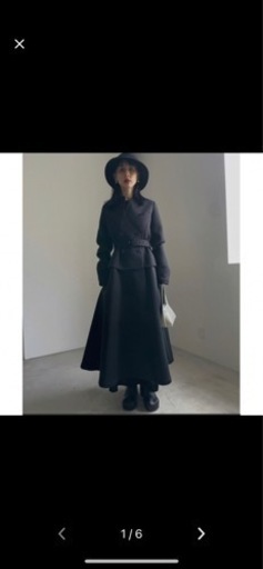 CARDBOARD FLARE DRESS COAT アメリ　コート