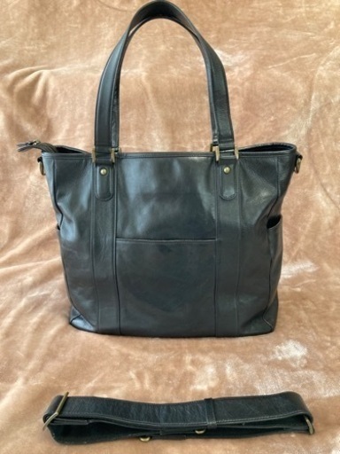 【セール】sot　ZEBUレザー 2wayトートバッグ （ショルダーベルト付き）